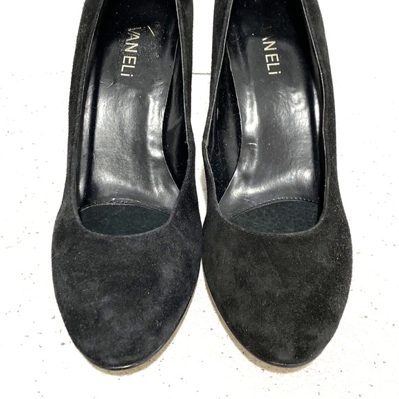 Vaneli black suede high heel pumps dressy US 10M shoes career events classic - Picture 7 of 10